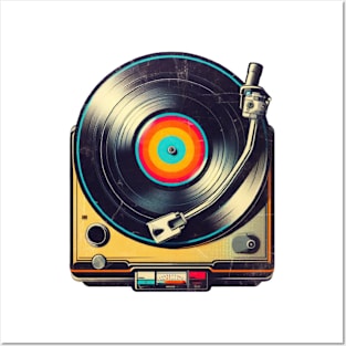 vinyl record player Posters and Art